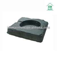 [factory direct] 12x12x3cm Rough Square Slate Soap Dish